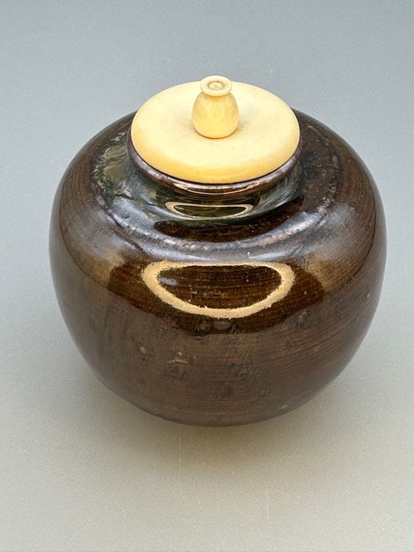 茶道具　茶入　高取　味楽　文淋