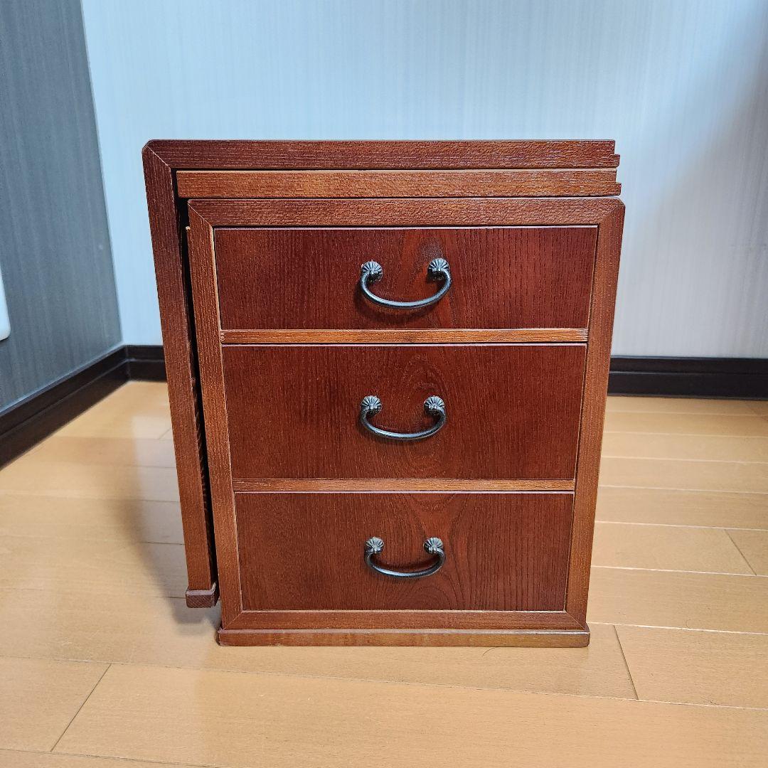 【美品】木目模様が素敵♪ 折り畳み 文机