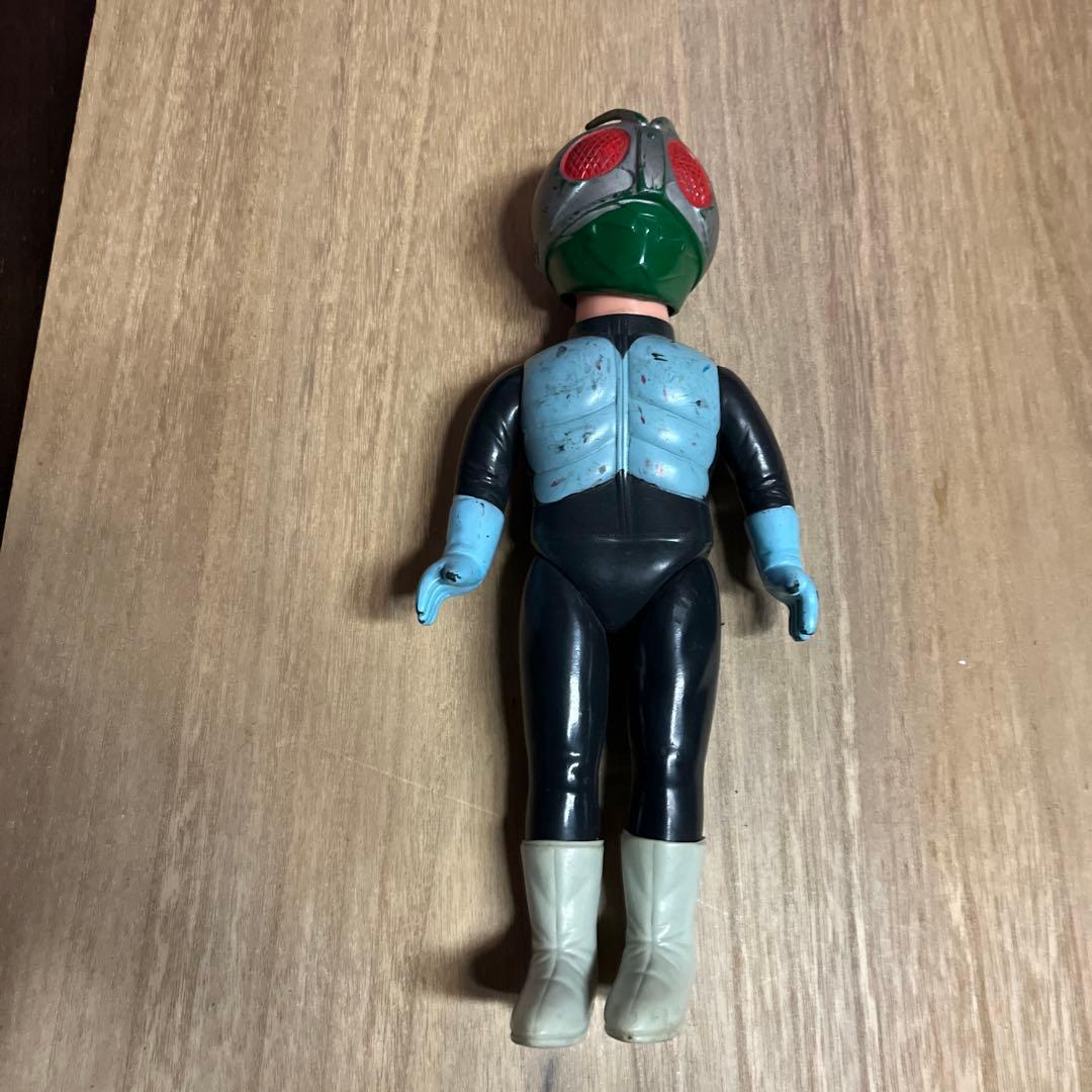 仮面ライダー ソフビ　当時物　マスク取れ　旧バンダイ　約26cm フィギュア