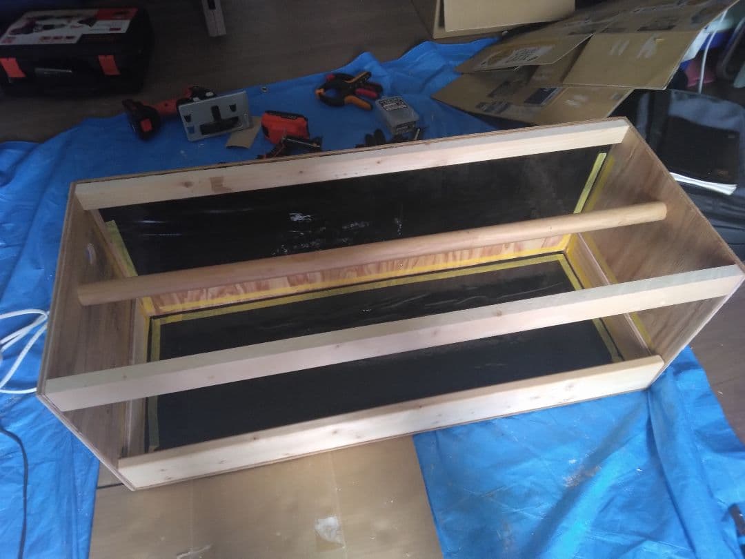 木製ケージ止まり木付き【未使用】