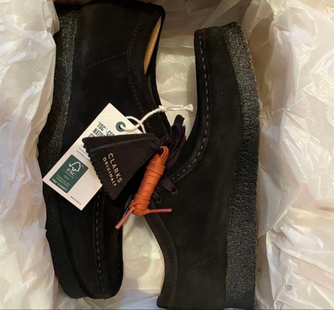クラークス wallabee BLACK クロ26cm UK7.5