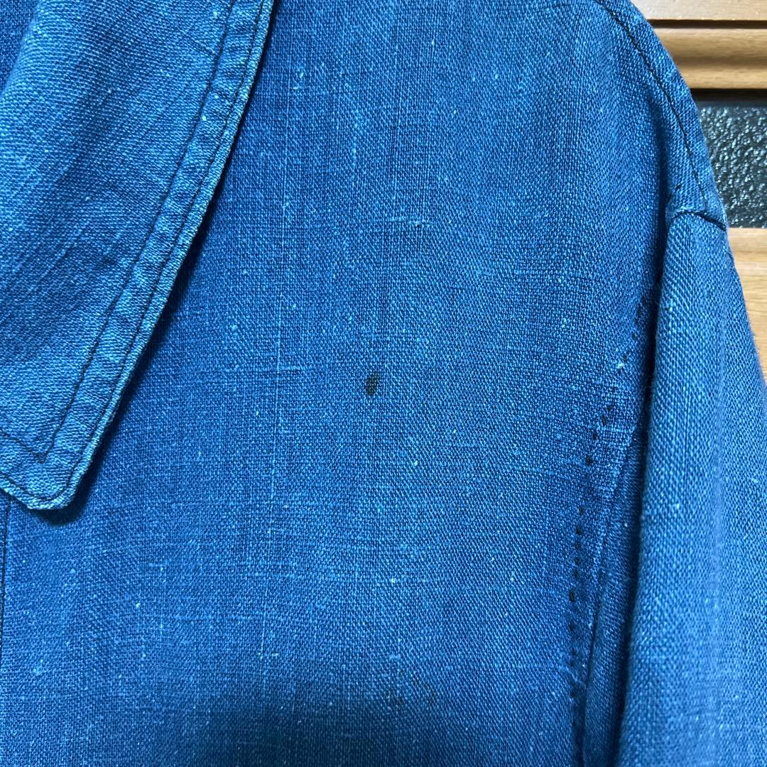 30s〜40s フレンチヴィンテージ インディゴリネン ワークジャケット