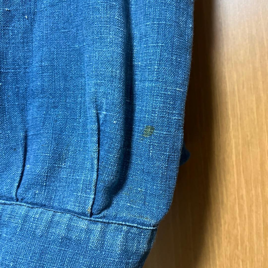 30s〜40s フレンチヴィンテージ インディゴリネン ワークジャケット