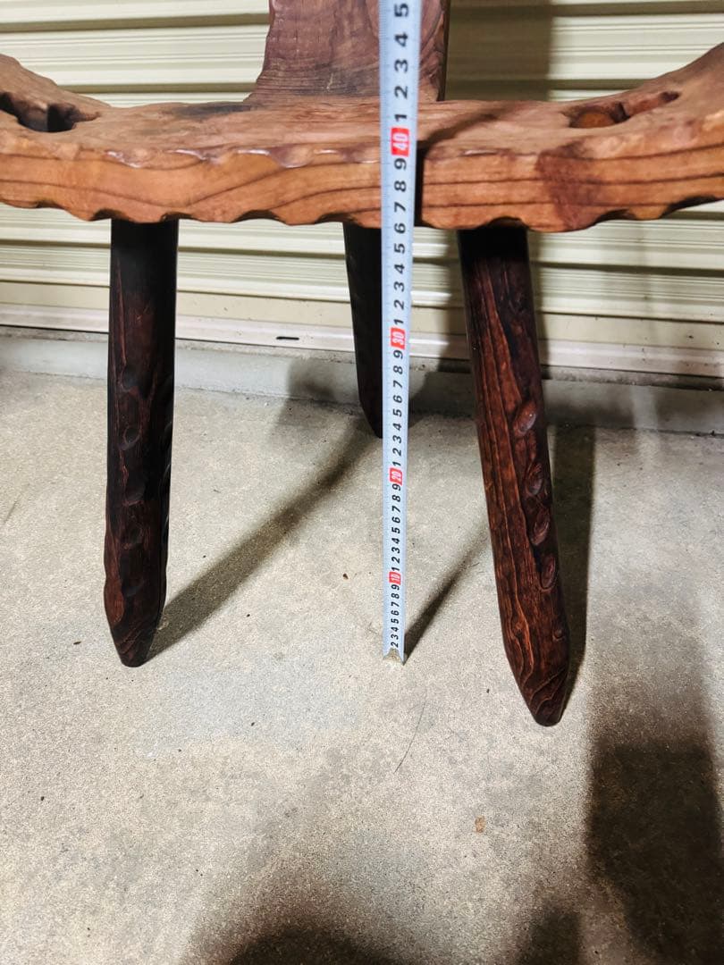 スペイン製 シェファードチェア 木彫り 木製 シェファードスツール 飾り 椅子