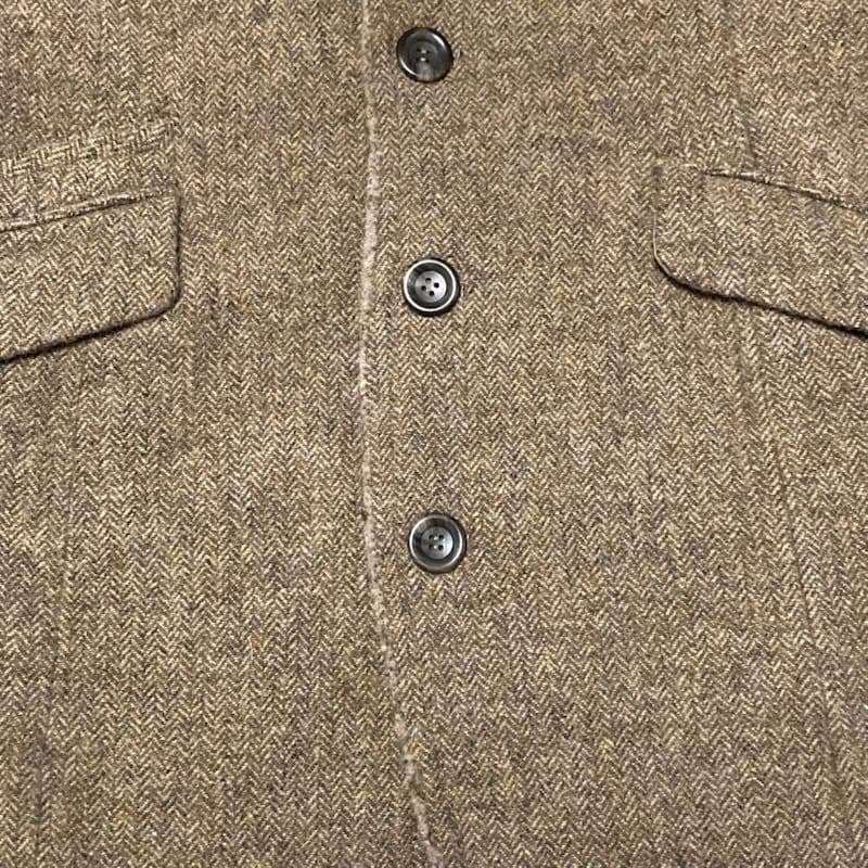 Pas de Calais パドカレ ツイード生地ヘリンボーン チェスターコート