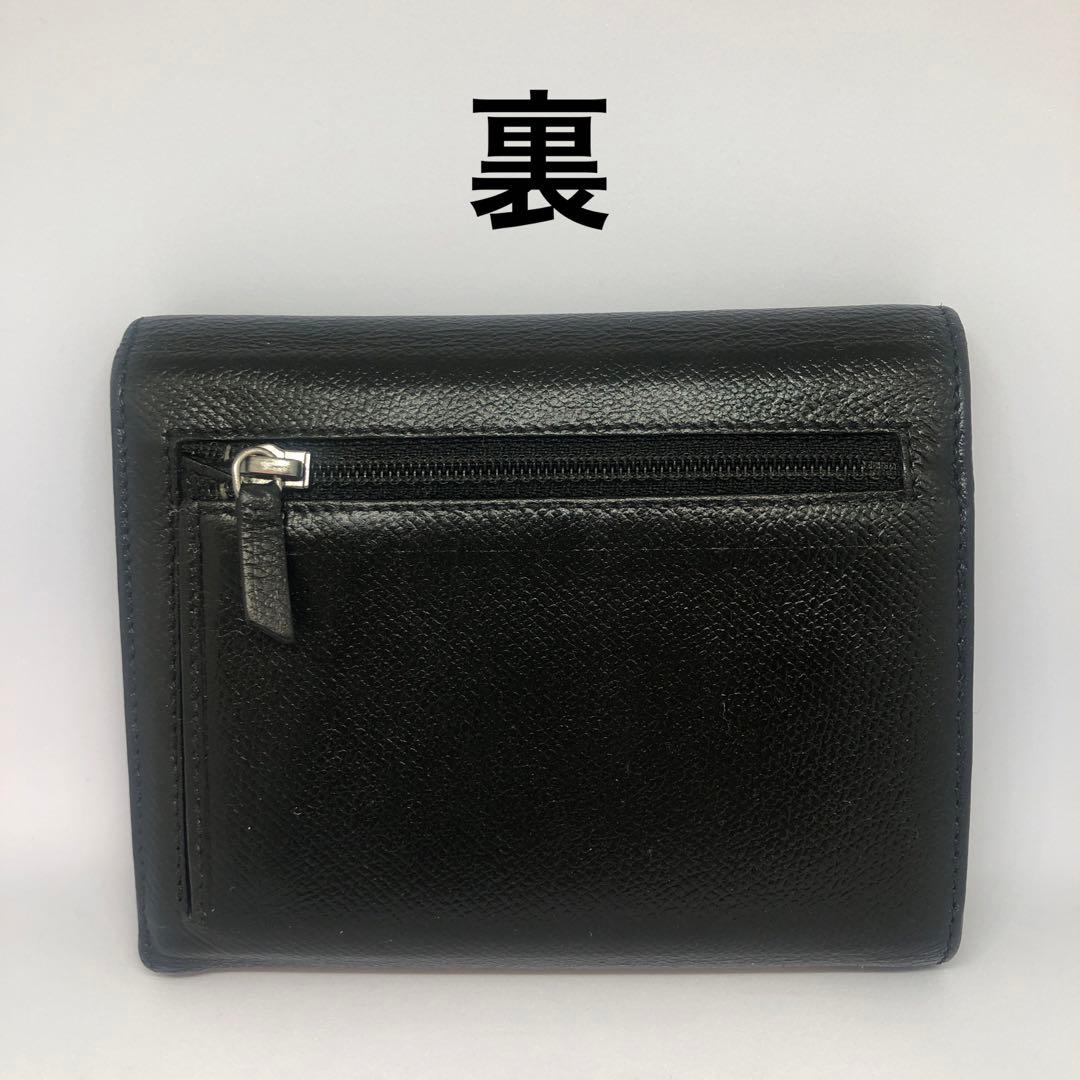 【早い者勝ち】CHANEL シャネル　三つ折り財布　ブラック　レザー　ココボタン