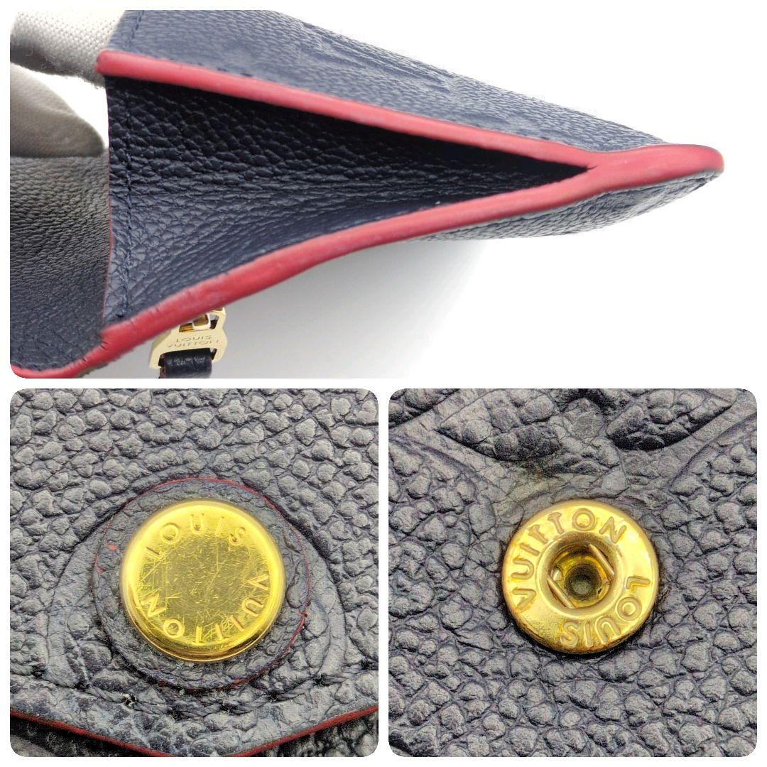 美品✨ルイヴィトン 小銭入れ アンプラント ポシェット クレ マリーヌルージュ