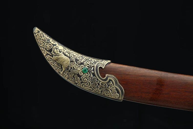 清腰刀刺繍春刀一体模様鋼唐横刀牛尾刀 古兵器 武具 刀装具 日本刀模造刀 居合刀