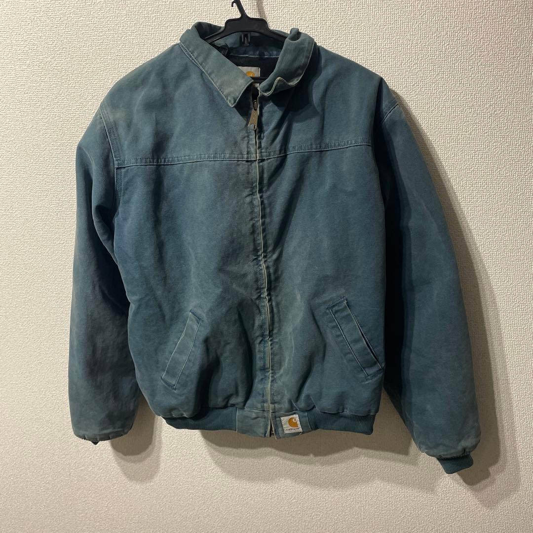 Carhartt 青 ジップアップ ボンバージャケット