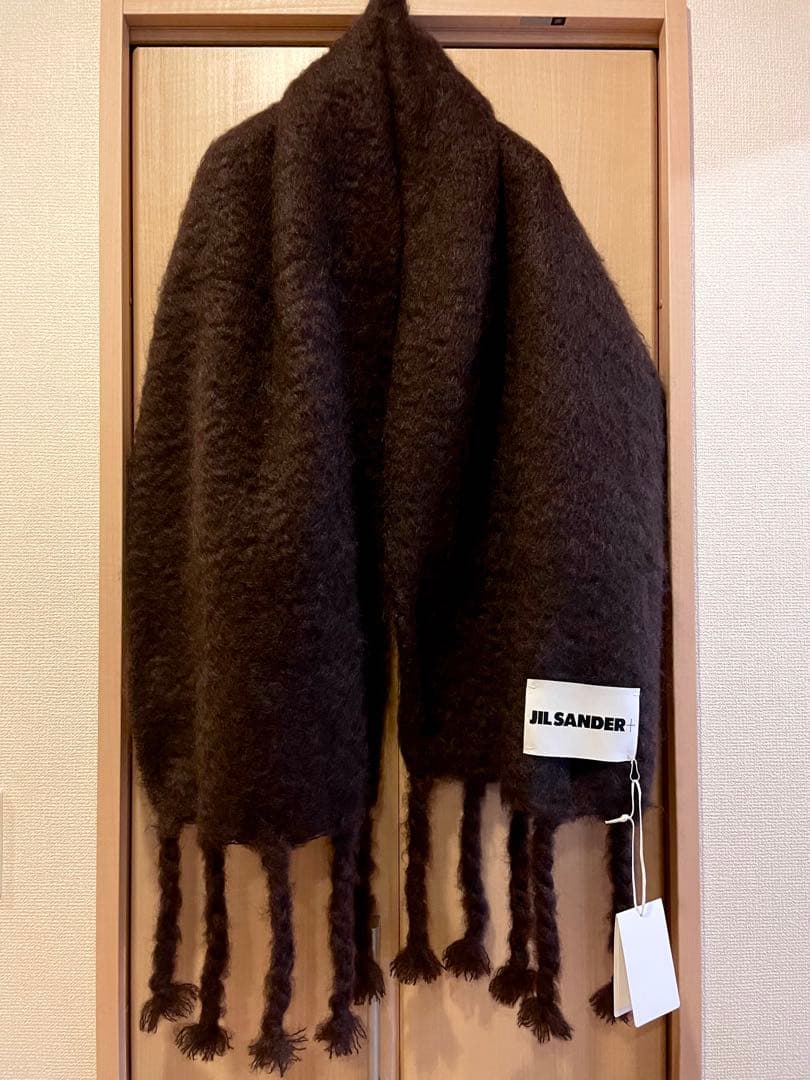 ジルサンダー の ワイドウールブレンドマフラー