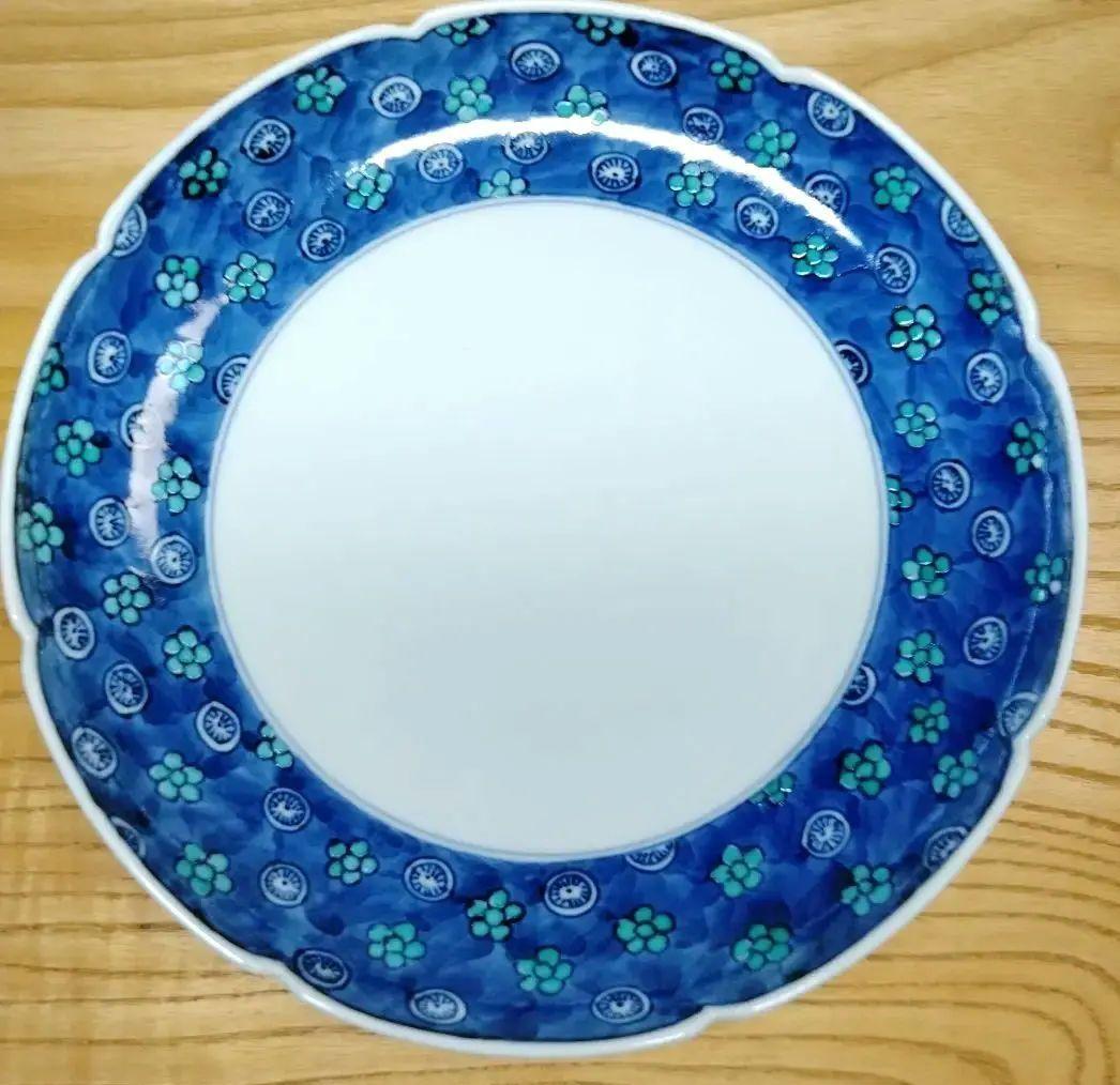 ☆ 叶松谷 清水焼 輪花皿2客