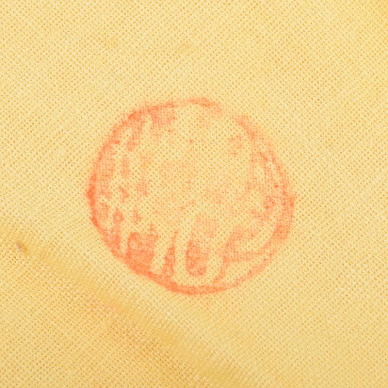 ガラス工芸　荒木良忠作　玻璃彫刻　金赤楓はがさね文皿　共布共箱　C　9197