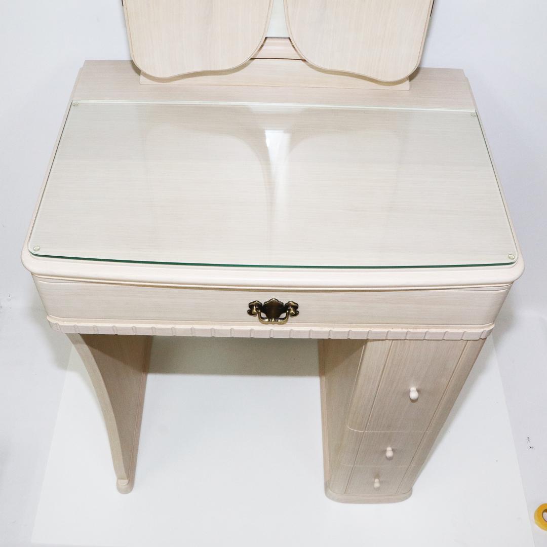 テーブル ホワイト ドレッサー 三面鏡 鏡台 デスク 化粧台 テーブル 姫系