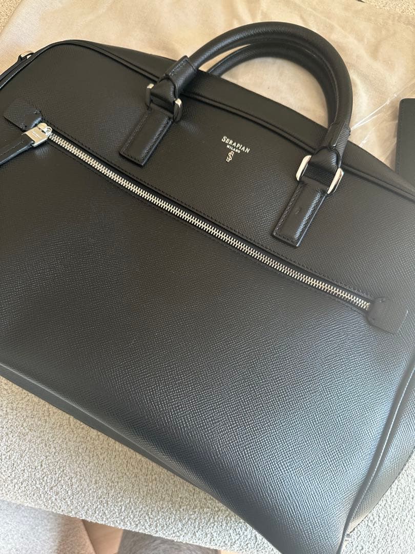 SERAPIAN スリムブリーフケース ブラック