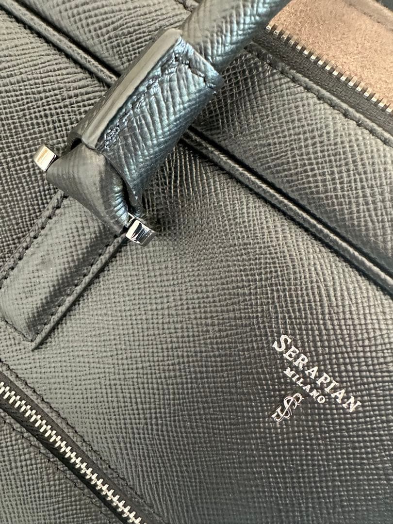 SERAPIAN スリムブリーフケース ブラック