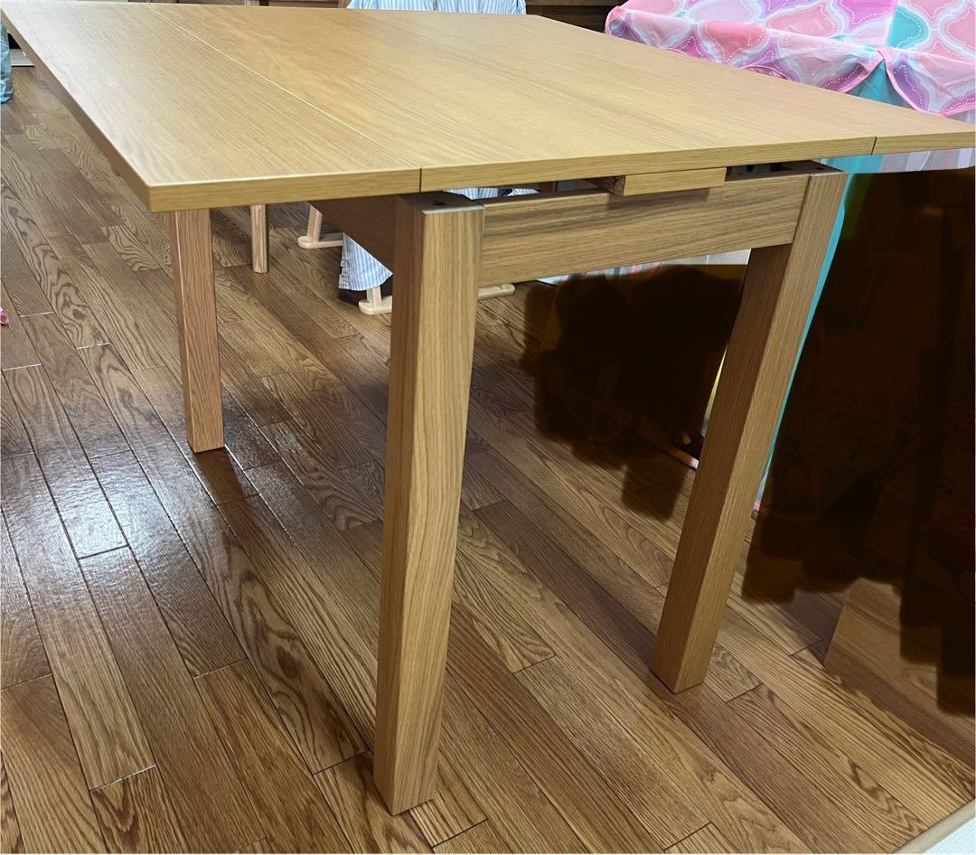 IKEA イケア ダイニングテーブル BJURSTA 伸縮式 伸長式