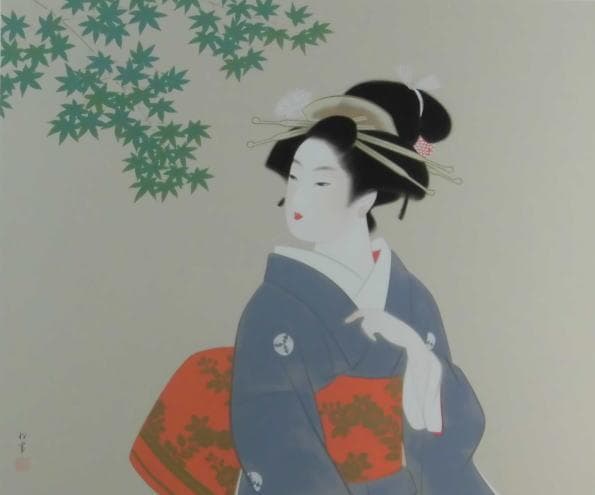 上村松園　 　　若葉