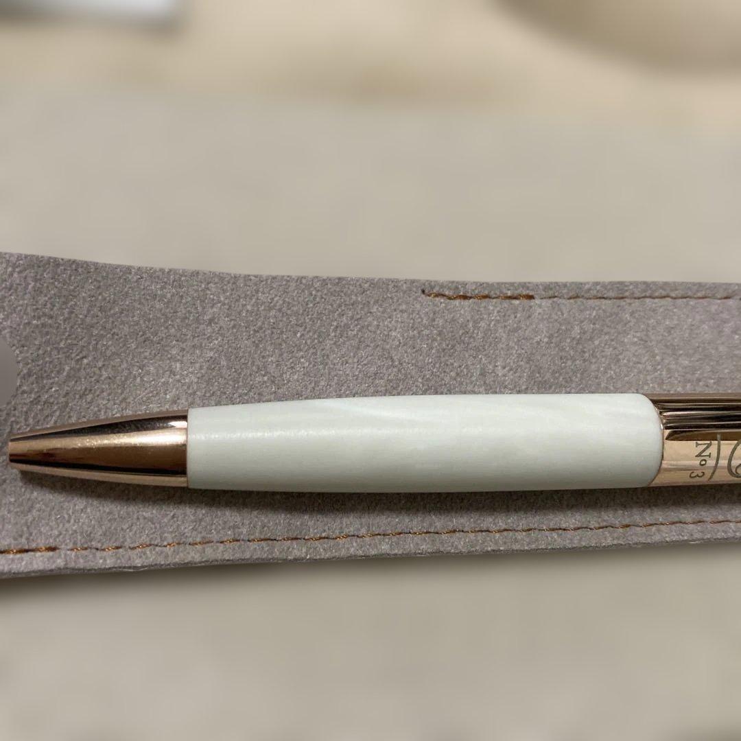 ROMEO ボールペン ホワイト/ゴールド 専用ケース付き（No3）