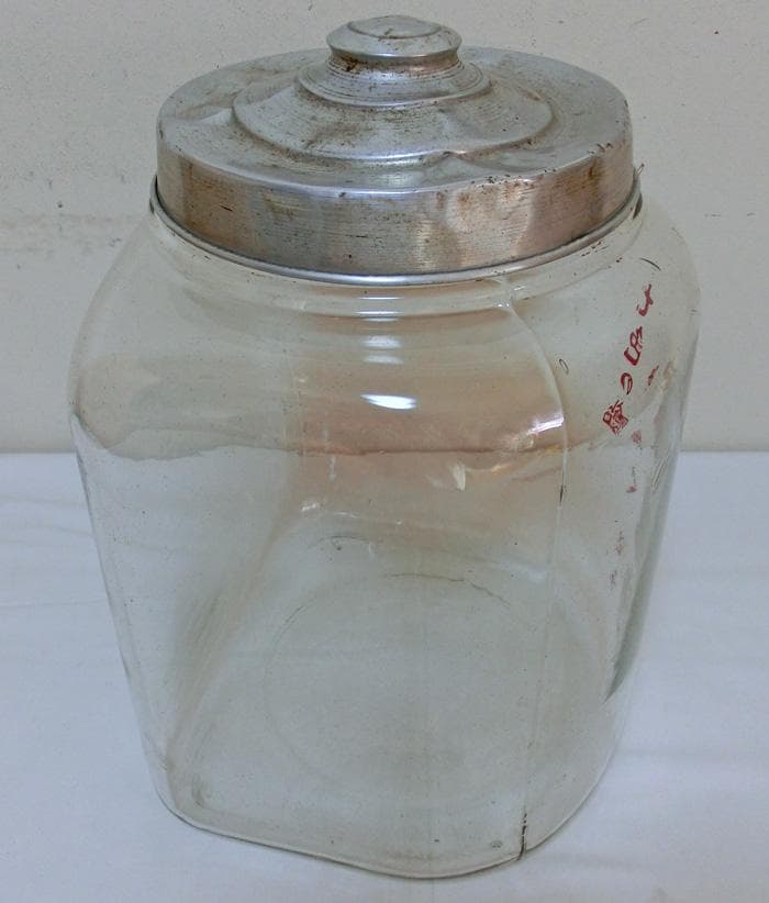 ☆昭和20年代☆味覚糖☆七色の飴☆駄菓子瓶☆アルミ蓋☆当時物☆希少☆