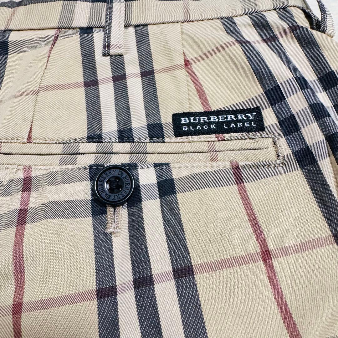 【美品】バーバリー ブラック レーベル ノバチェック柄 パンツ コットン100%