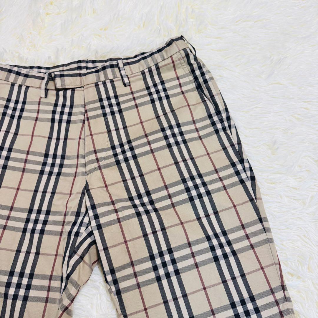 【美品】バーバリー ブラック レーベル ノバチェック柄 パンツ コットン100%