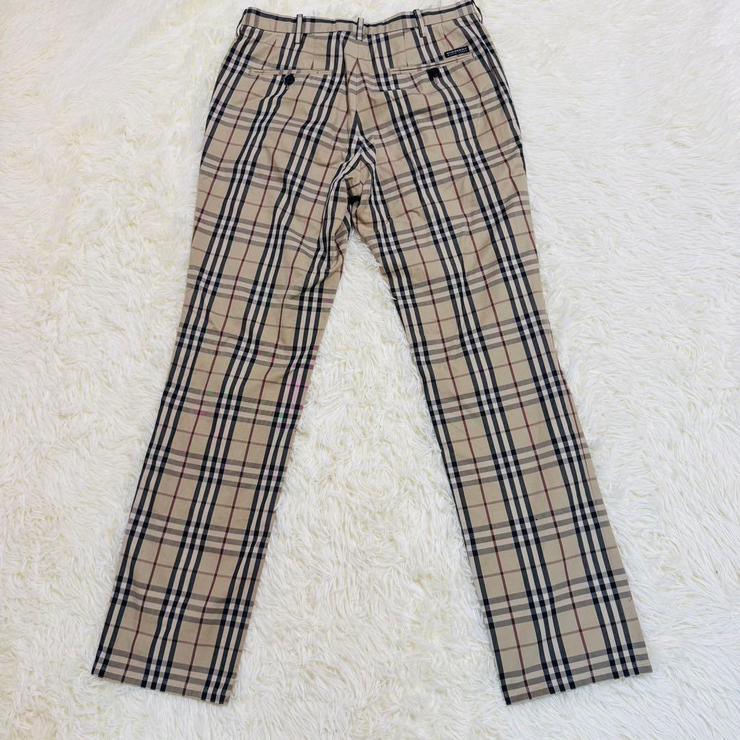 【美品】バーバリー ブラック レーベル ノバチェック柄 パンツ コットン100%