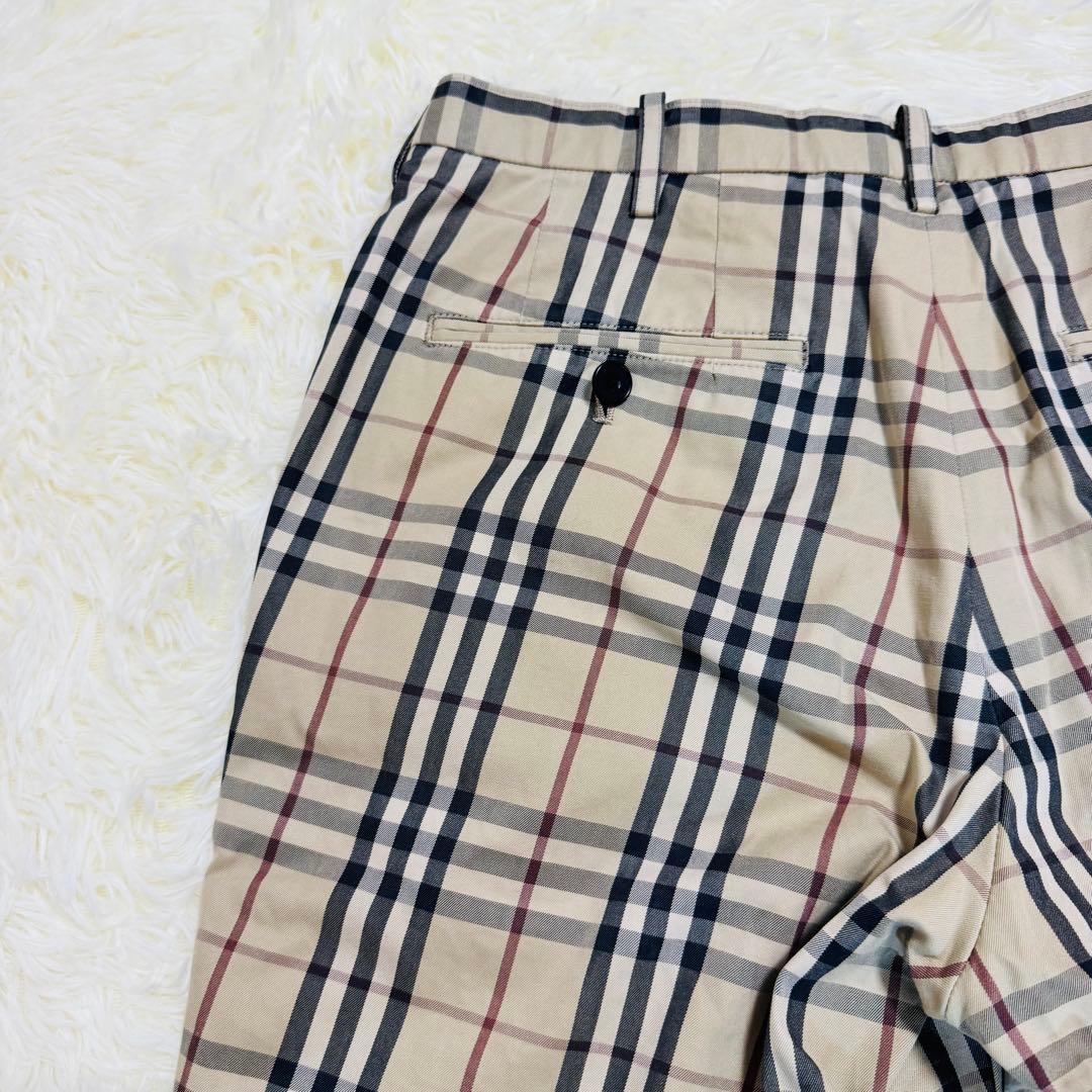 【美品】バーバリー ブラック レーベル ノバチェック柄 パンツ コットン100%