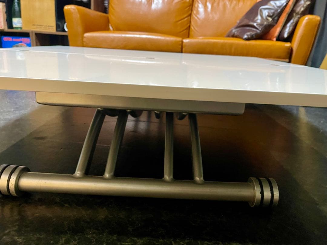 送料込み OZZIO サリスカンディ 昇降式テーブル 天板拡張 油圧式