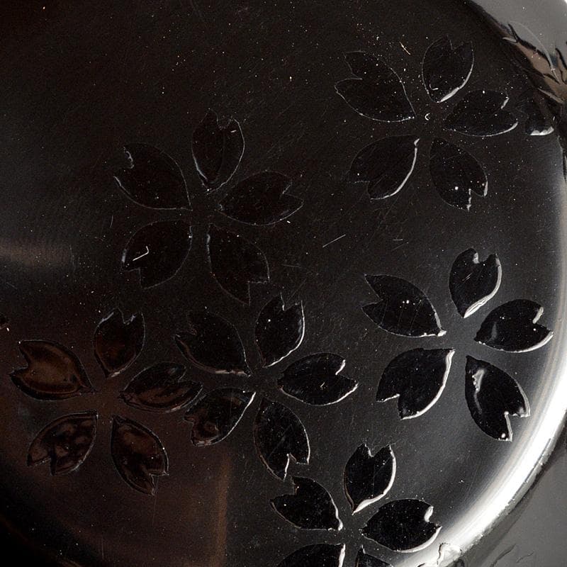 茶道具　加賀蒔絵　塗師　峯清作　花文棗　共箱　V　6182