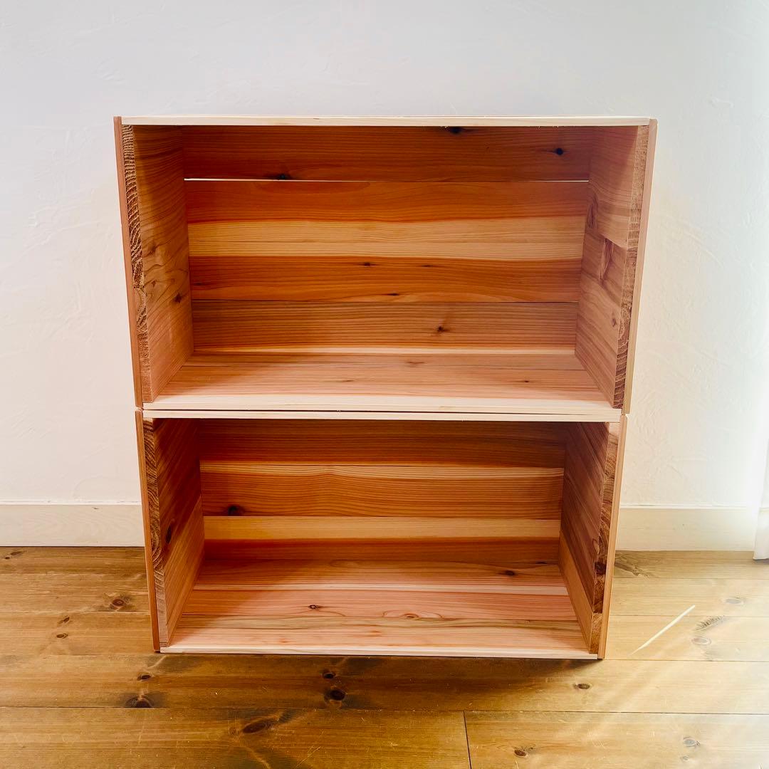 新品 りんご箱 A4 サイズ 4箱 / 収納 本棚 ラック シェルフ 棚 木製