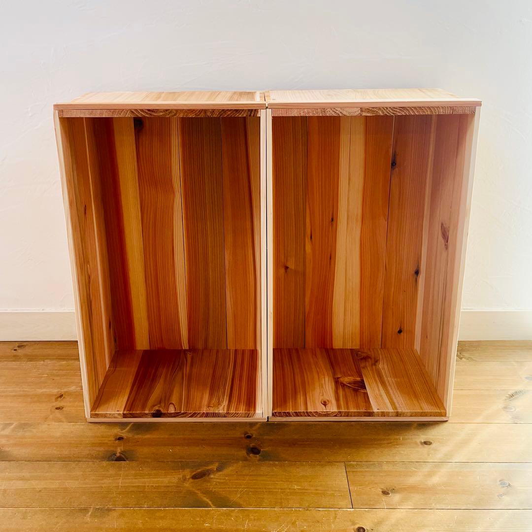 新品 りんご箱 A4 サイズ 4箱 / 収納 本棚 ラック シェルフ 棚 木製