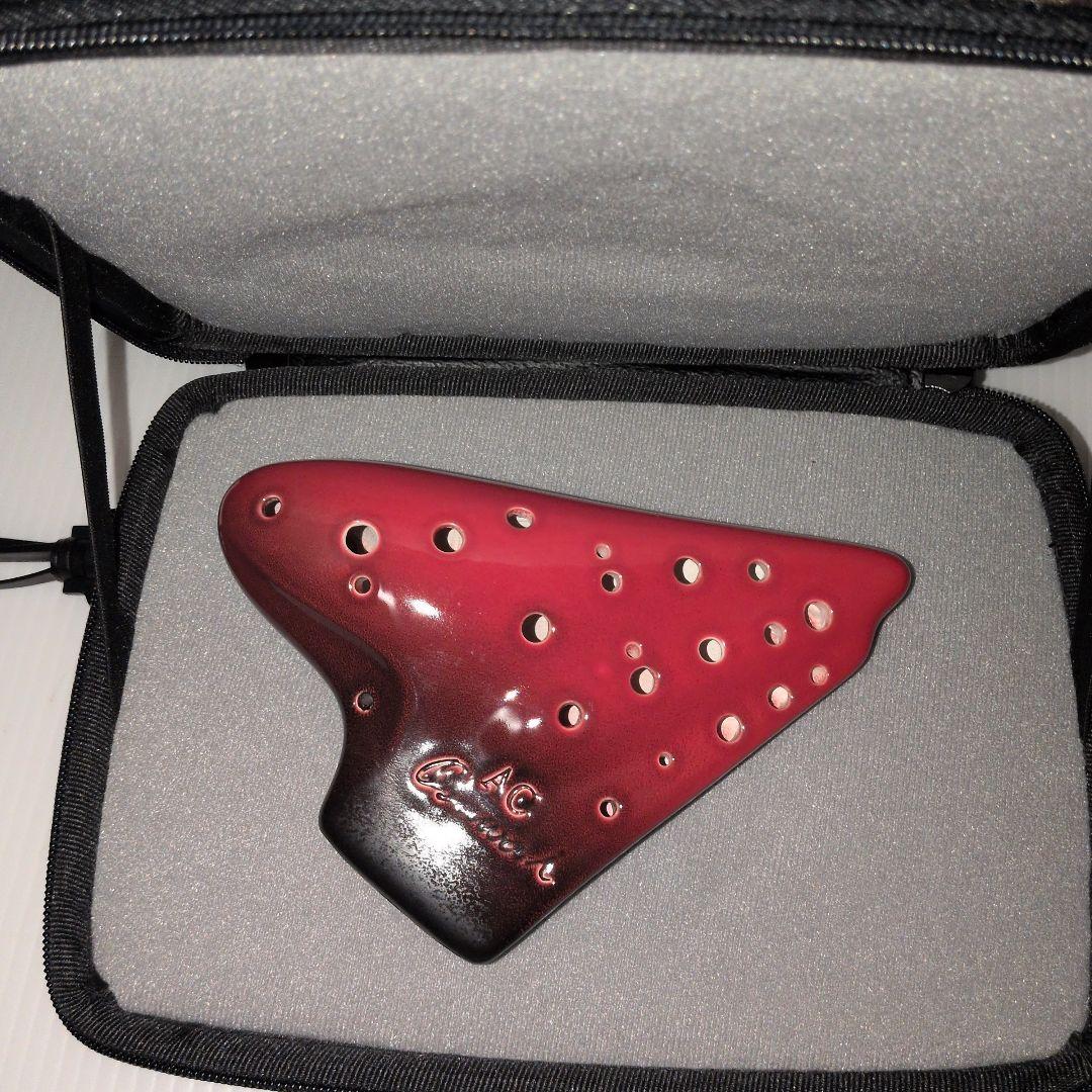 ☆新品オオサワ.トリプルオカリナAC.アルトC管、セミハードケースと運指表付き