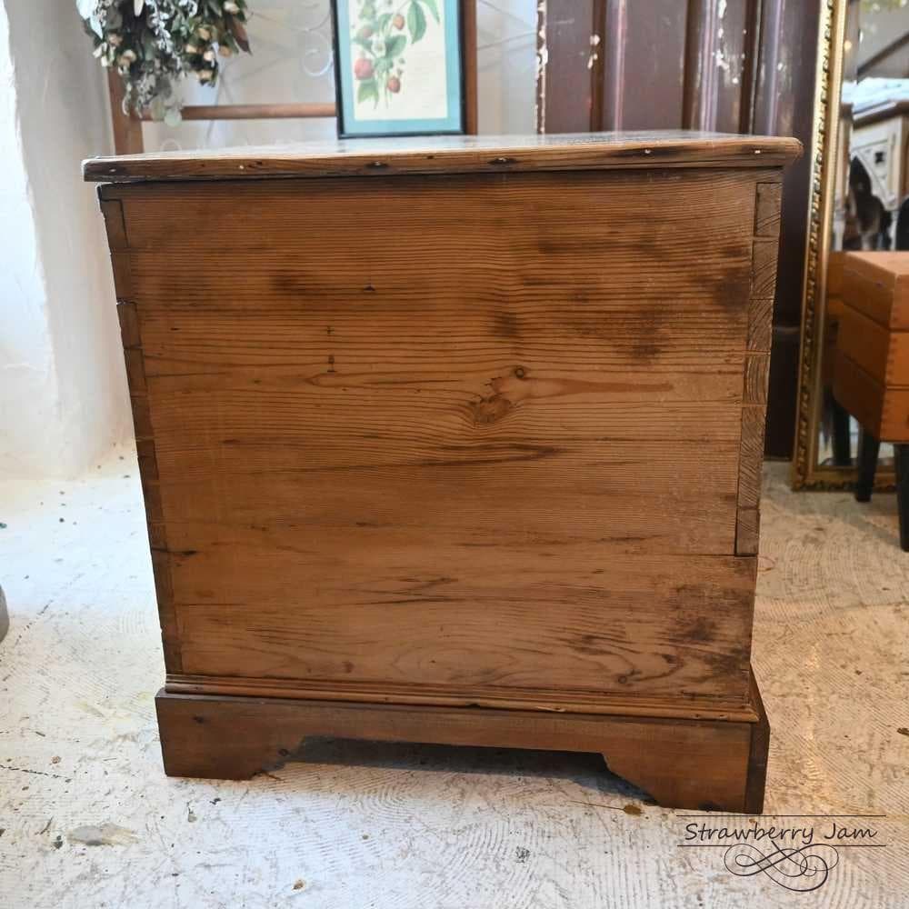 IFU-410 英国アンティーク パインチェスト 収納 リネンボックス テーブル