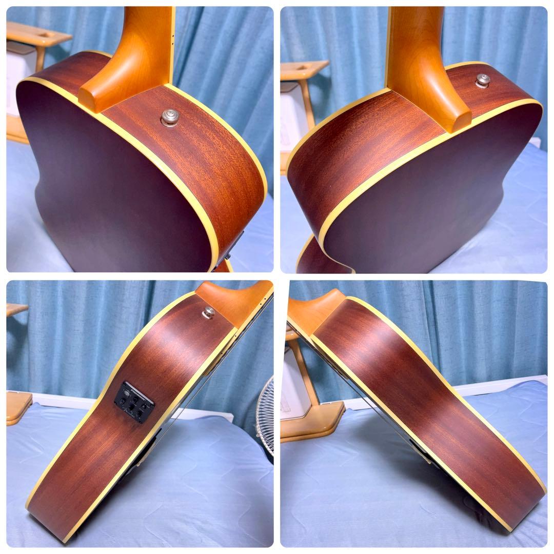 【牛骨☆エレアコ】フェンダー！少し小ぶり！オールマホ【弾き易く調整☆新品の弦】