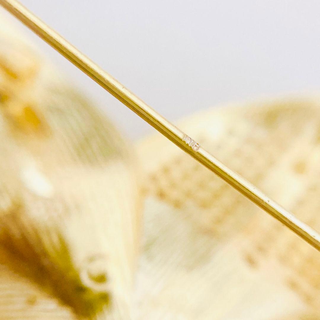 ダイヤ調の石とルビー調の石のフラワーモチーフブローチ k18??