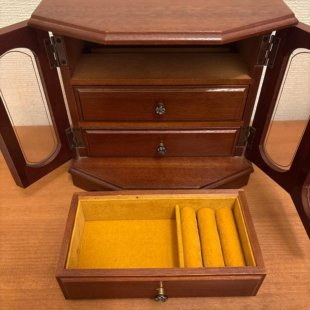 木製アクセサリーケース　小物棚　アンティーク