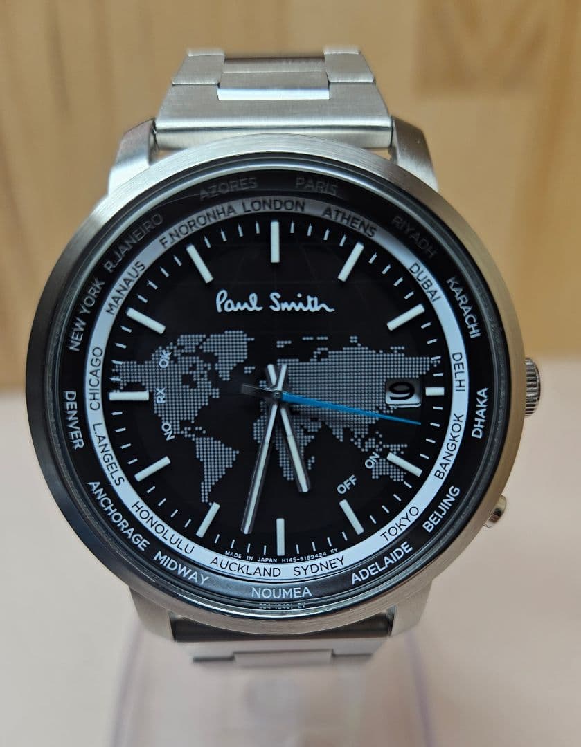 マ*サ様 未使用同様　超美品‼️　Paul Smith ワールドタイム 電波ソー