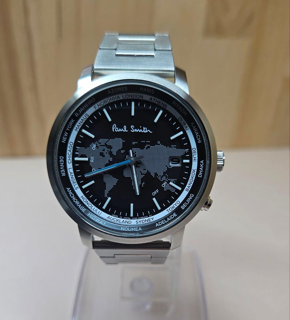 マ*サ様 未使用同様　超美品‼️　Paul Smith ワールドタイム 電波ソー