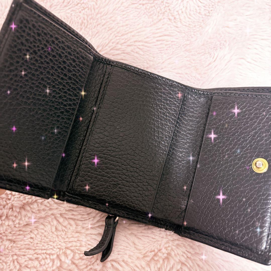 グッチ GGマーモント 三つ折り 財布 レディース