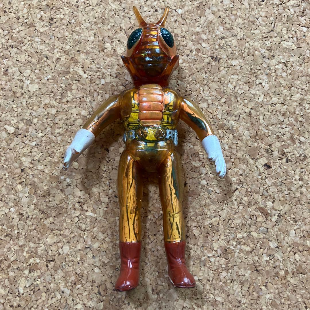 ［即購入OK］仮面ライダーＶ３　ソフビ　クリア成型　当時品