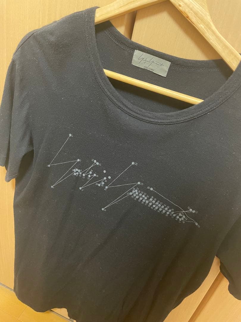 ヨウジヤマモト　プールオム　点字　ロゴ　ウール　Tシャツ　サイズ3