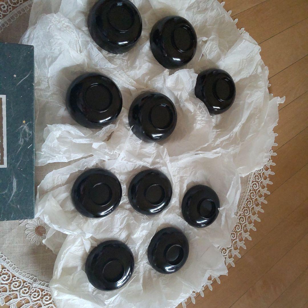 浄法寺塗　うるみ工芸　漆器 黒色椀 ５個セット 蓋付き　伝統工芸　新品未使用