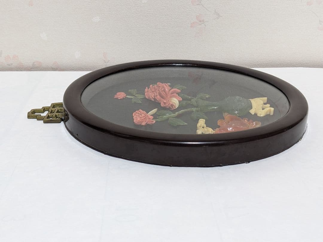 ♦中国美術伝統工芸品 菊花 金魚 花瓶 縁起物 額飾り 置物