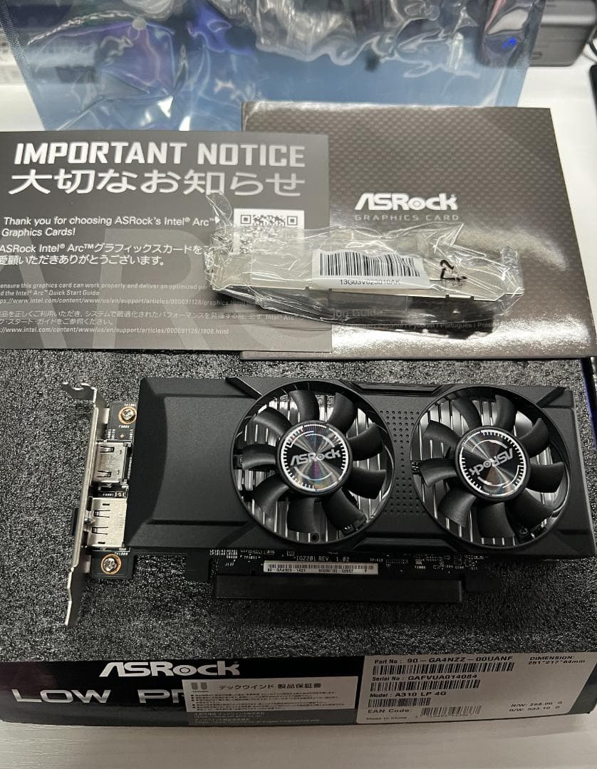 グラフィックボード・グラボ・ビデオカード ASRock Intel arc A310