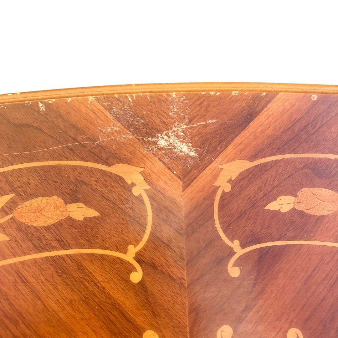 イタリア製　象がんシリーズ リビングテーブル 幅100cm アンティーク　猫脚