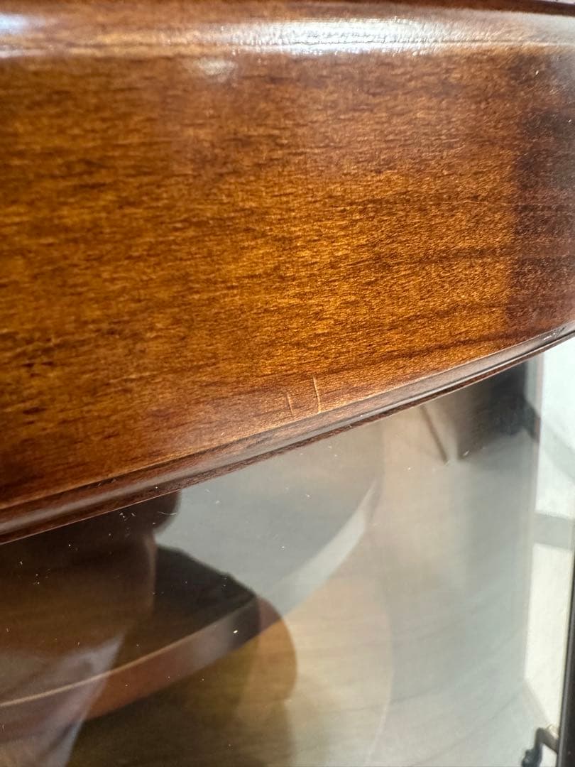 展示品 極美品 カリモク コロニアル コーナー キャビネット 飾り棚 ※i4※