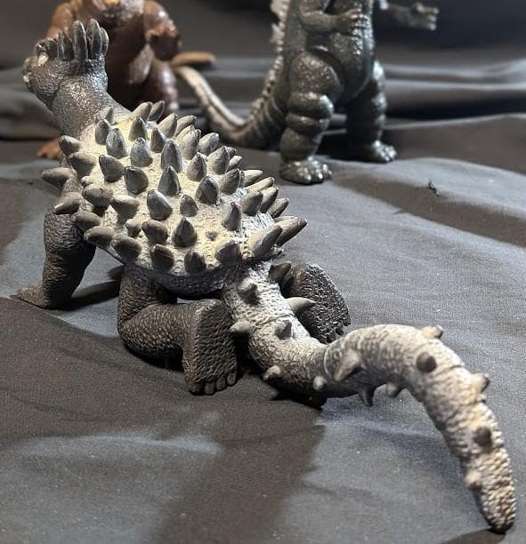 昭和ゴジラ＆アンギラス＆バラゴン（ヤマカツ）ソフビフィギュア３体セット