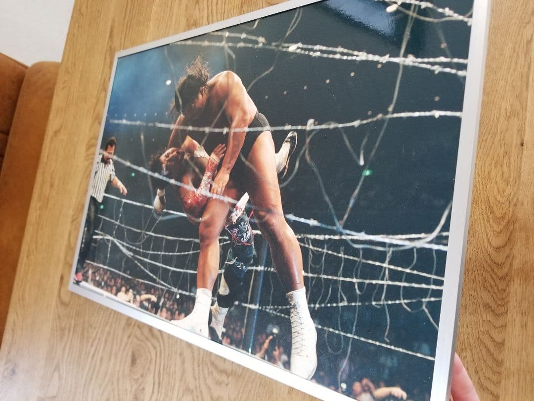 長州力 vs 大仁田厚 - ノーロープ有刺鉄線電流爆破デスマッチ 試合写真