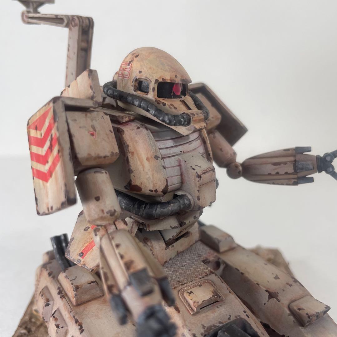 MSV ザクタンク 塗装完成品　ジオラマ台座付き