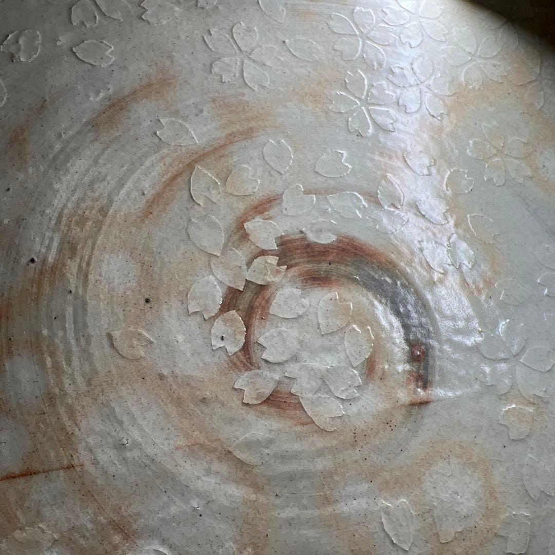 加山哲也作　桜花文組皿　共箱　幅約46㎝　東Y7-1107②